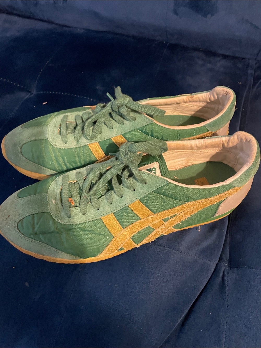 Onitsuka Tiger by Asics Green and Yellow Athletic Sneakers